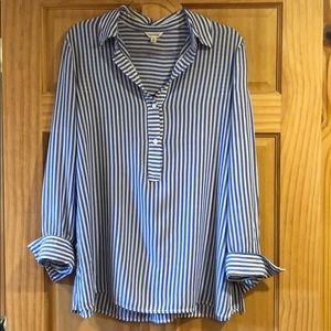 Max Studio tunic XL-EUC blue/white
